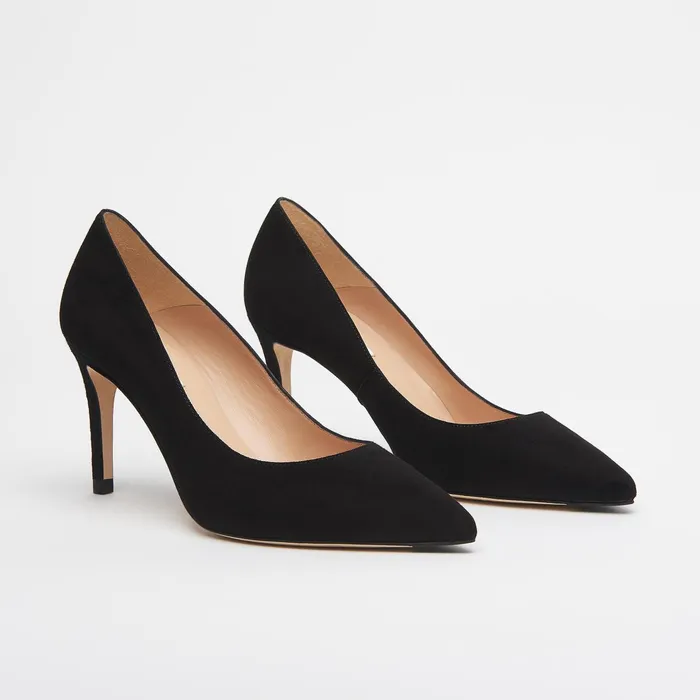 LK Bennett Floret Green Suede Pointed Toe Courts Women Court Shoes