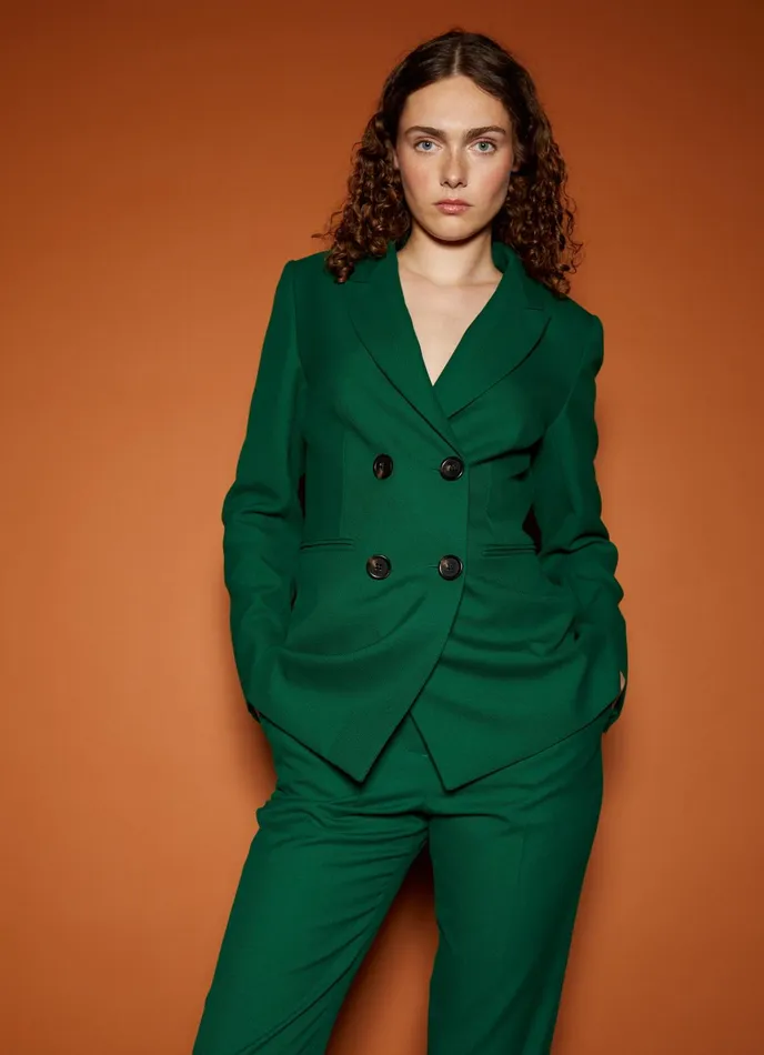 LK Bennett Mariner Green Lenzing Ecovero Viscose Blend Jacket Women Coats and Jackets LK Bennett Mariner Green Lenzing Ecovero Viscose Blend Jacket Women Coats and Jackets