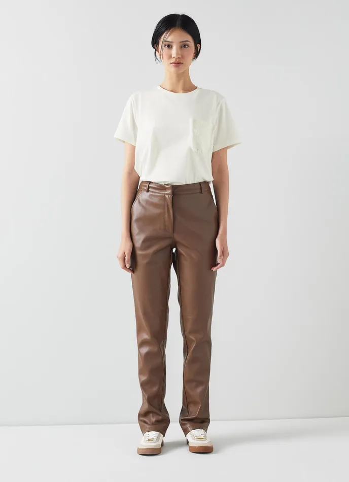 LK Bennett Vivienne Cream Organic Cotton Tweed Patch TShirt Women Tops