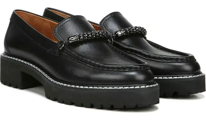 Loafers Women Franco Sarto Sarto Domina Loafer Black Leather