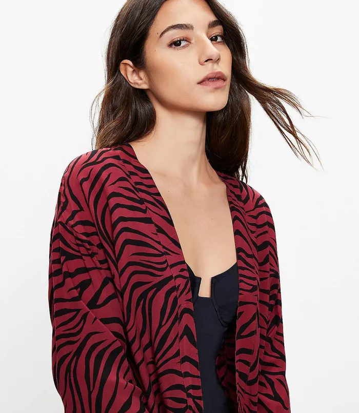 LOFT Animal Print Duster Radiant Copper Women Wraps and Scarves
