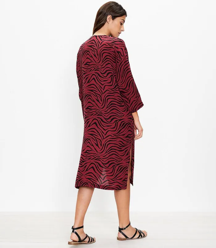 LOFT Animal Print Duster Radiant Copper Women Wraps and Scarves