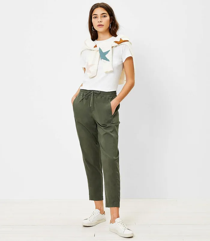 LOFT Lou and Grey Supersoft Sateen Pants Forever Navy Women Loungewear