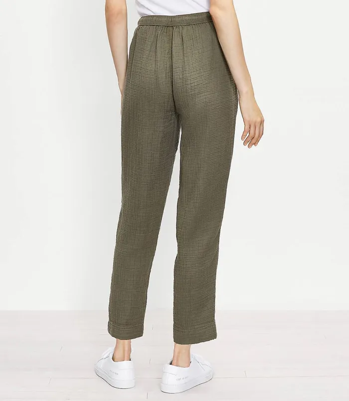 LOFT Lou and Grey Triple Cloth Pants Olive Grove Women Loungewear