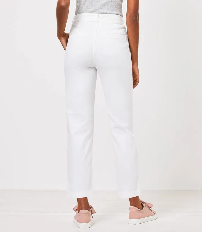 LOFT Petite Perfect Straight Pants In Washed Twill Light Pebble Women Petite Pants