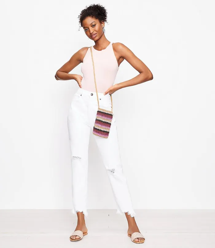 LOFT The 90s Straight Jean In White White Women Jeans