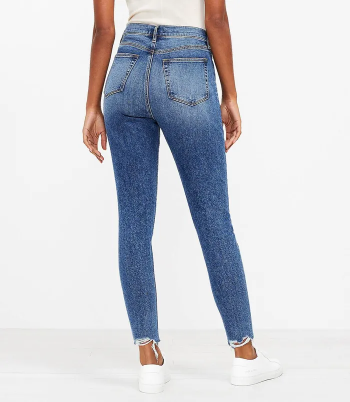 LOFT The Fresh Cut High Waist Skinny Ankle Jean In Authentic Mid Vintage Wash Authentic Mid Vintage Wash Women Jeans