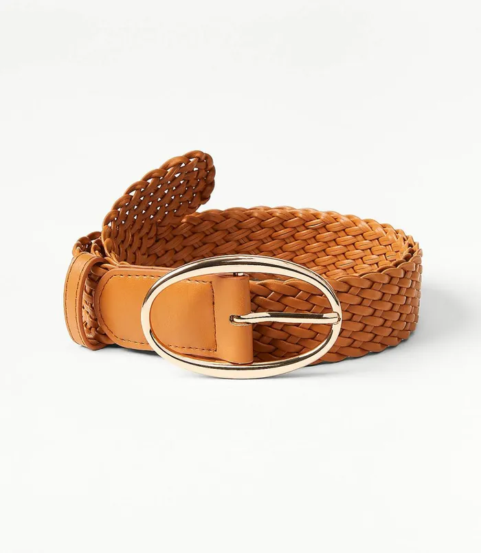LOFT Woven Belt Light Pebble Women Belts
