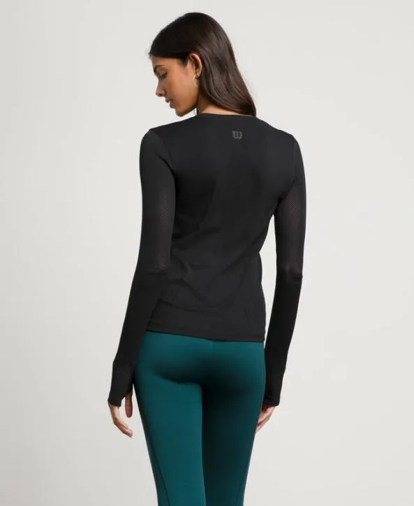 Long Sleeve Tops Women Wilson Pro Seamless LongSleeve Black