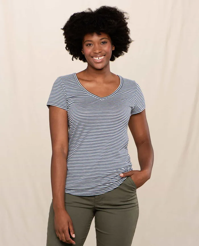 Loungewear and Sleep Marley II Short Sleeve Tee True Navy Stripe ToadandCo Women8217s Loungewear and Sleep Marley II Short Sleeve Tee True Navy Stripe ToadandCo Women8217s