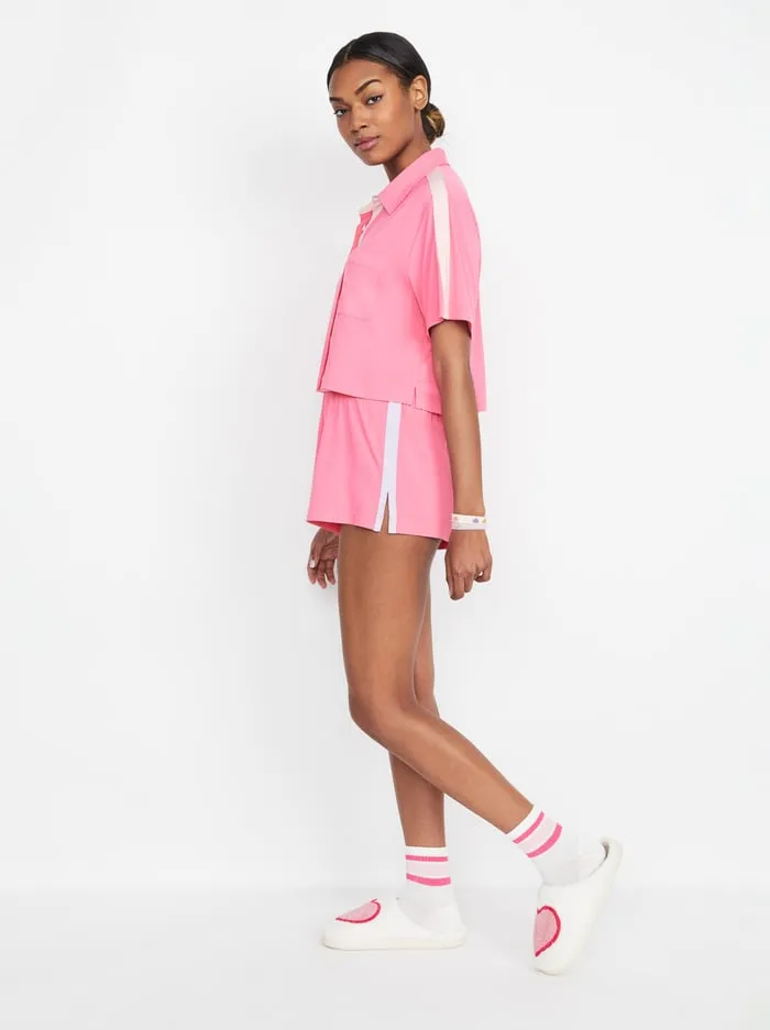 Loungewear Women Alice Olivia Big Feelings Madden Short Sleeve Set Power Pink