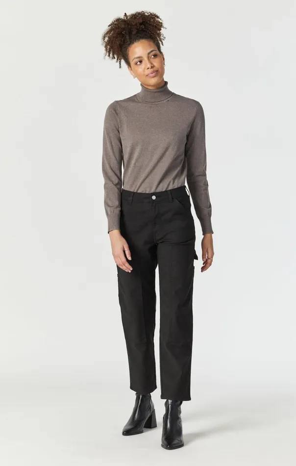 Luisa Straight Leg In Black Luxe Twill Women Mavi Jeans Pants Luisa Straight Leg In Black Luxe Twill Women Mavi Jeans Pants