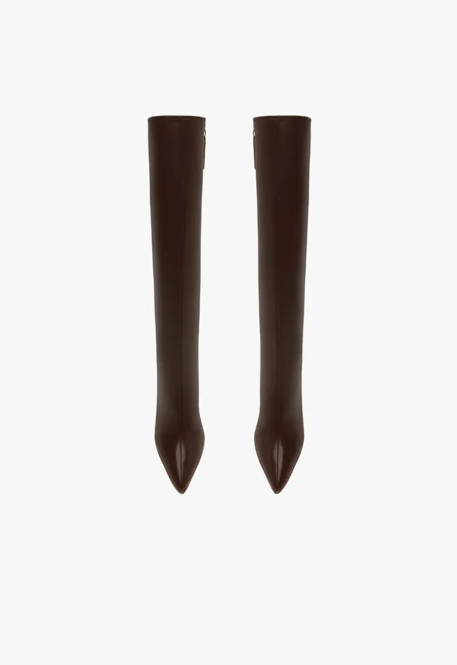 Magali Up Block Leather Boot Dark Chocolate Women Schutz Shoes Boots