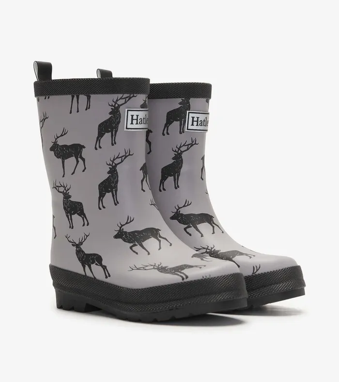 Magestic Elk Matte Kids Rain Boots Hatley