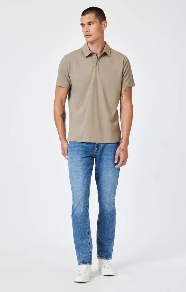 Marcus Slim Straight Leg In Dark Brushed Recycled Blue Men Mavi Jeans Denim
