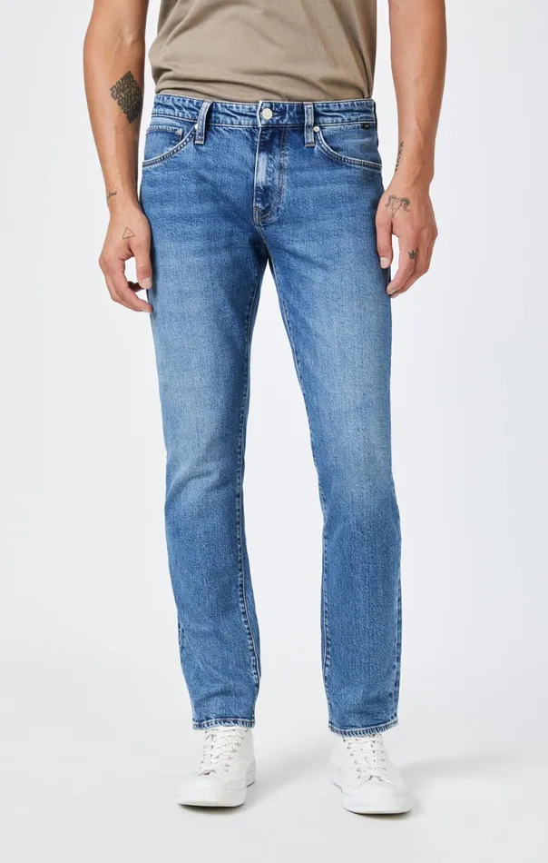 Marcus Slim Straight Leg In Dark Brushed Recycled Blue Men Mavi Jeans Denim Marcus Slim Straight Leg In Dark Brushed Recycled Blue Men Mavi Jeans Denim