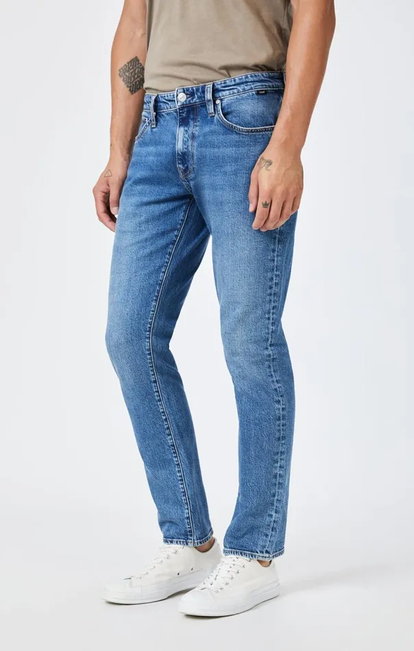 Marcus Slim Straight Leg In Dark Brushed Recycled Blue Men Mavi Jeans Denim Marcus Slim Straight Leg In Dark Brushed Recycled Blue Men Mavi Jeans Denim