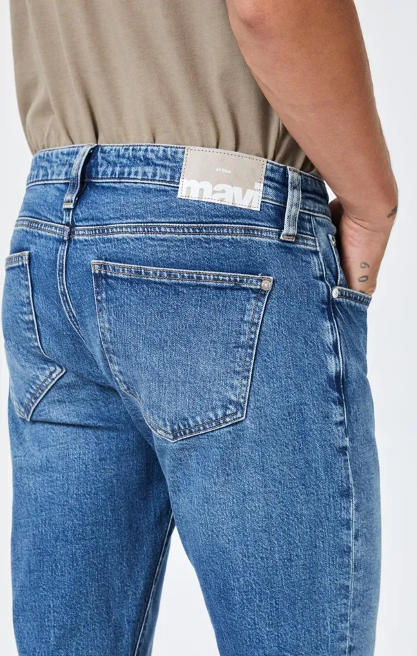 Marcus Slim Straight Leg In Dark Brushed Recycled Blue Men Mavi Jeans Denim Marcus Slim Straight Leg In Dark Brushed Recycled Blue Men Mavi Jeans Denim
