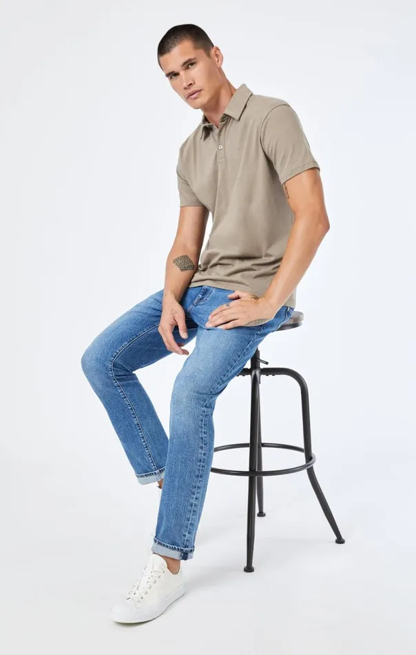 Marcus Slim Straight Leg In Dark Brushed Recycled Blue Men Mavi Jeans Denim Marcus Slim Straight Leg In Dark Brushed Recycled Blue Men Mavi Jeans Denim
