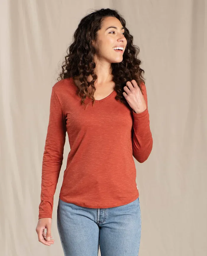 Marley II Long Sleeve Tee Auburn Loungewear and Sleep ToadandCo Women8217s