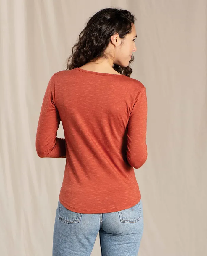 Marley II Long Sleeve Tee Auburn Loungewear and Sleep ToadandCo Women8217s