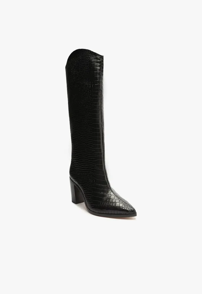 Maryana Block Boot Black Women Schutz Shoes Maryana Boots