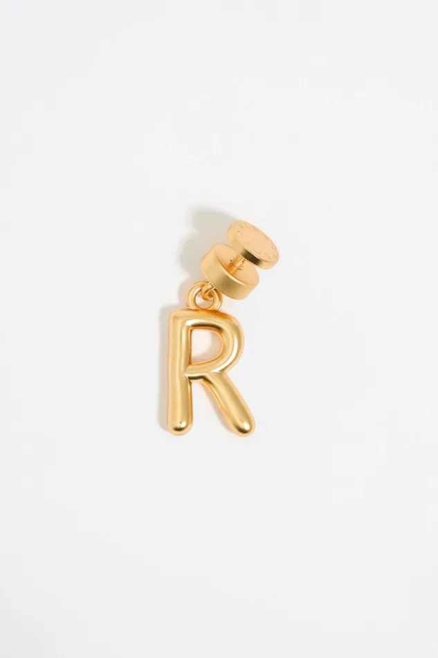 Matte Gold Letter R Charm Gold Yellow Women Bimba Y Lola Bag Charms