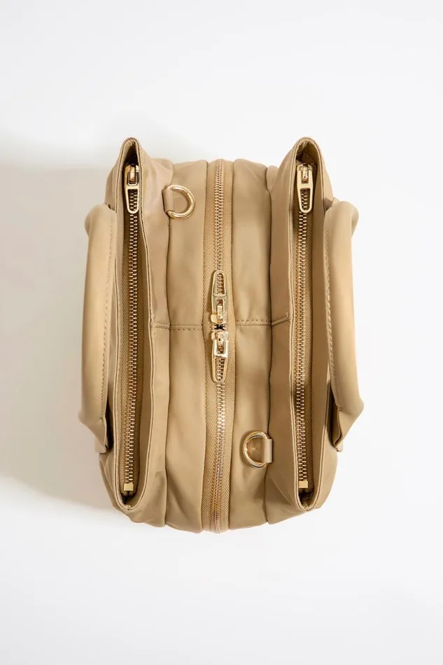 Medium Tan Nylon Bag Tan Women Bimba Y Lola Crossbody Bags Medium Tan Nylon Bag Tan Women Bimba Y Lola Crossbody Bags