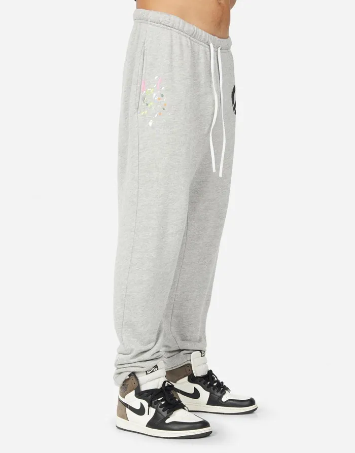 Men039s Whitmore Airbrush Peace Heather Grey Graffiti Splatter Lauren Moshi Bottoms
