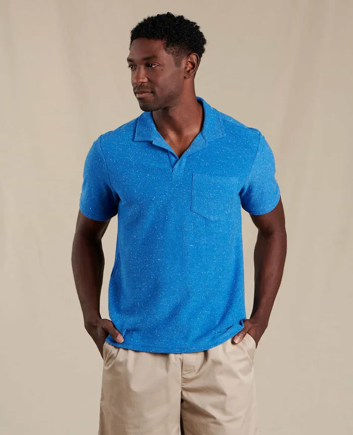 Men8217s ToadandCo Men8217s Eventide Terry Short Sleeve Polo High Dive TShirts