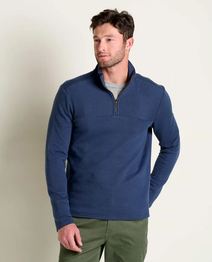 Men8217s ToadandCo Moonwake 14 Zip Pullover True Navy Jackets and Layers
