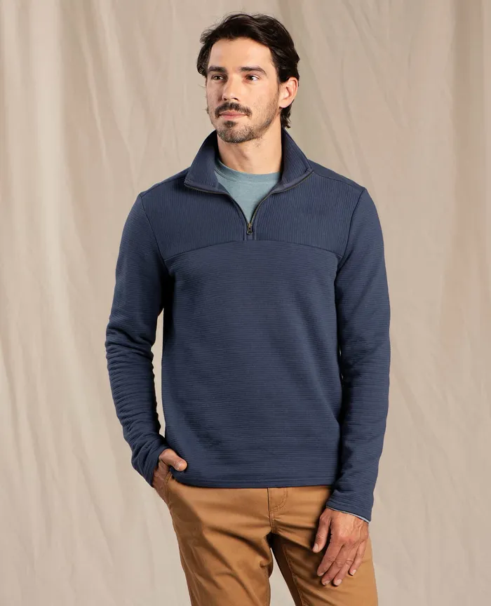 Men8217s ToadandCo Moonwake 14 Zip Pullover True Navy Jackets and Layers