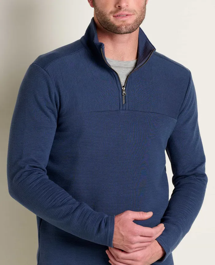 Men8217s ToadandCo Moonwake 14 Zip Pullover True Navy Jackets and Layers