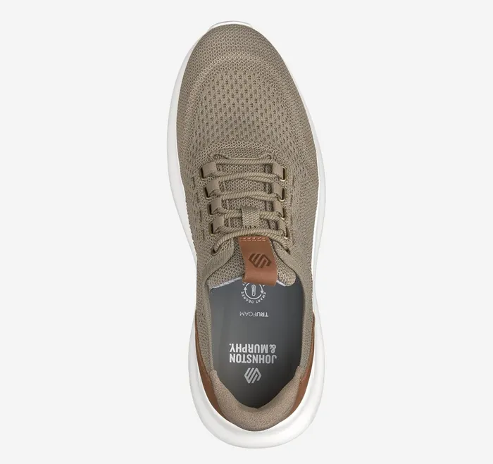 Men Amherst 20 Knit Plain Toe Taupe Heathered Knit JohnstonandMurphy LaceUps Men Amherst 20 Knit Plain Toe Taupe Heathered Knit JohnstonandMurphy LaceUps