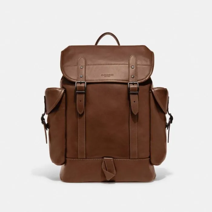 Men Backpacks Coach Hitch Backpack Dark Saddle