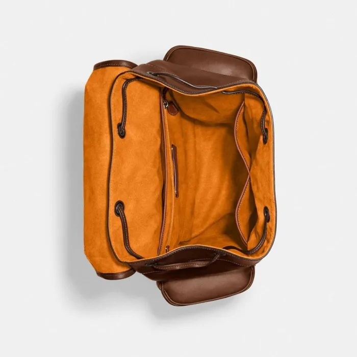 Men Backpacks Coach Hitch Backpack Dark Saddle