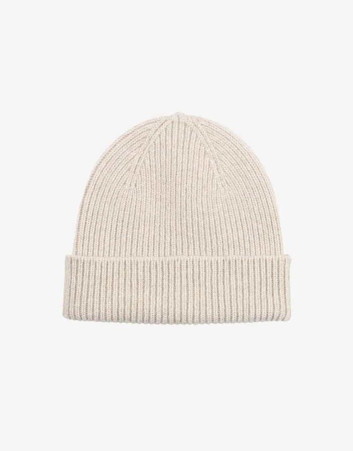 Men Beanies Colorful Standard Merino Wool Beanie Ivory White