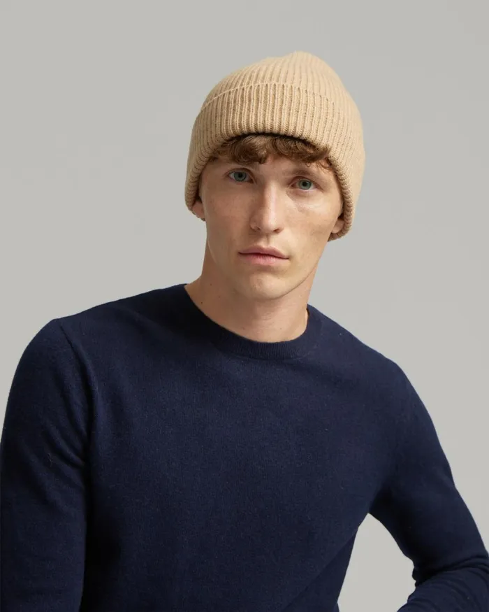 Men Beanies Colorful Standard Merino Wool Beanie Sahara Camel