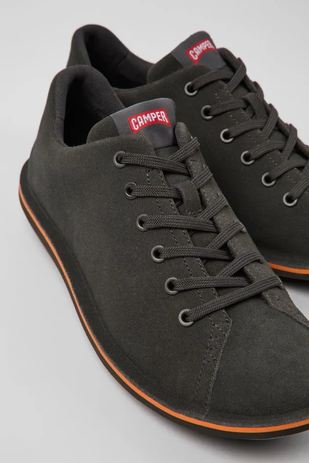 Men Beetle Dark Gray Nubuck Shoes Camper Casual Shoes