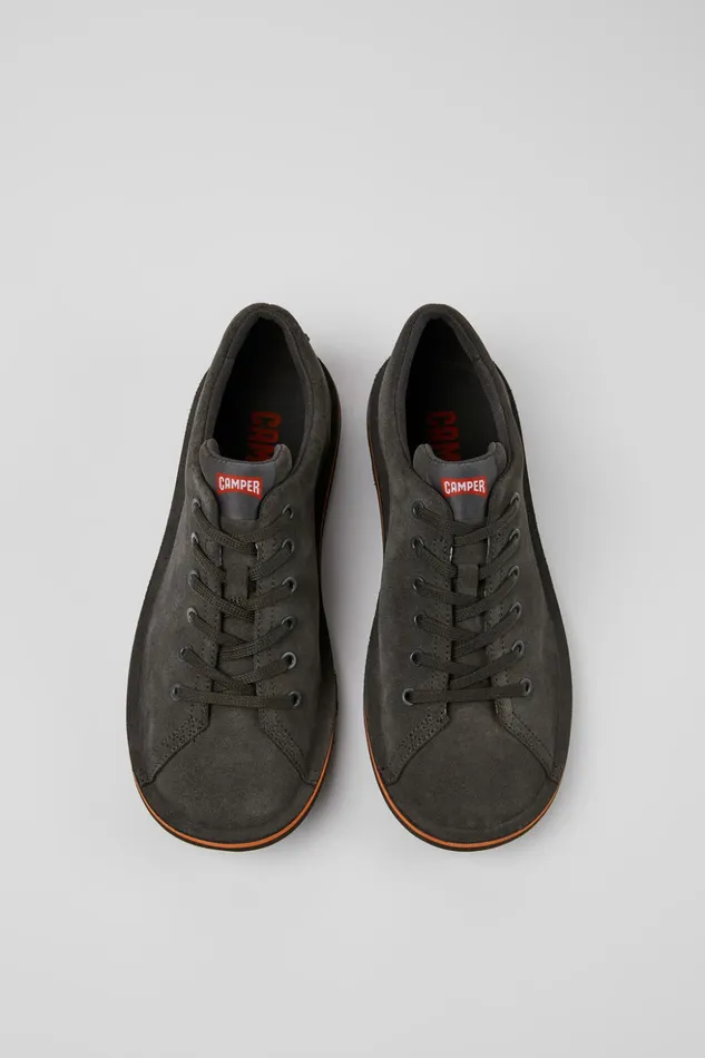 Men Beetle Dark Gray Nubuck Shoes Camper Casual Shoes Men Beetle Dark Gray Nubuck Shoes Camper Casual Shoes