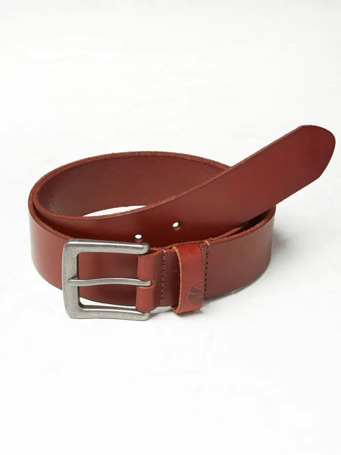 Men Belts Fat Face Chocolate Brown Italian Leather Belt