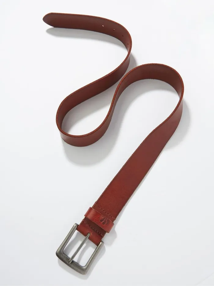 Men Belts Fat Face Chocolate Brown Italian Leather Belt