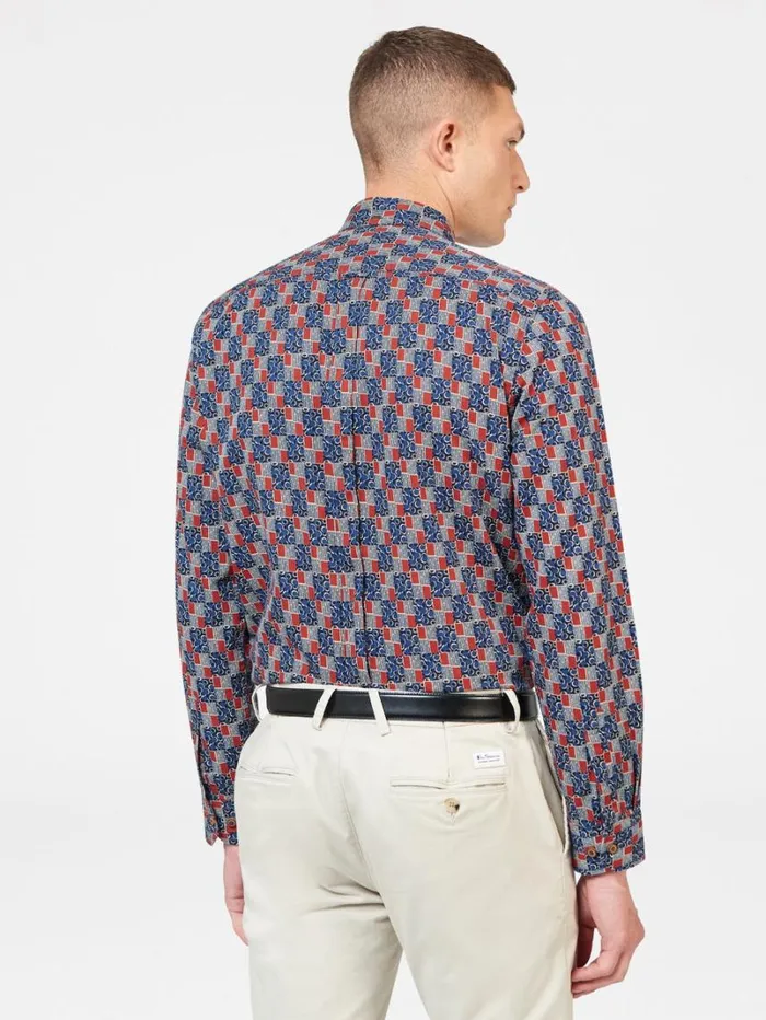 Men Ben Sherman Heritage Check Shirts 1950s Checkerboard Print Shirt Men Ben Sherman Heritage Check Shirts 1950s Checkerboard Print Shirt