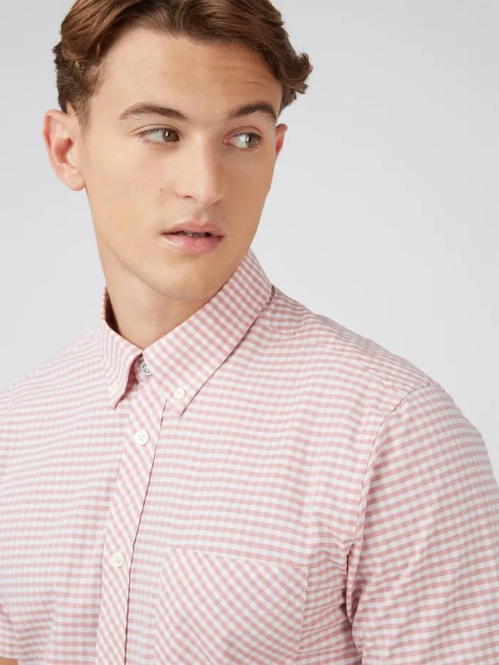 Men Ben Sherman Heritage Check Shirts Signature Gingham ShortSleeve Shirt 8211 Raspberry Men Ben Sherman Heritage Check Shirts Signature Gingham ShortSleeve Shirt 8211 Raspberry