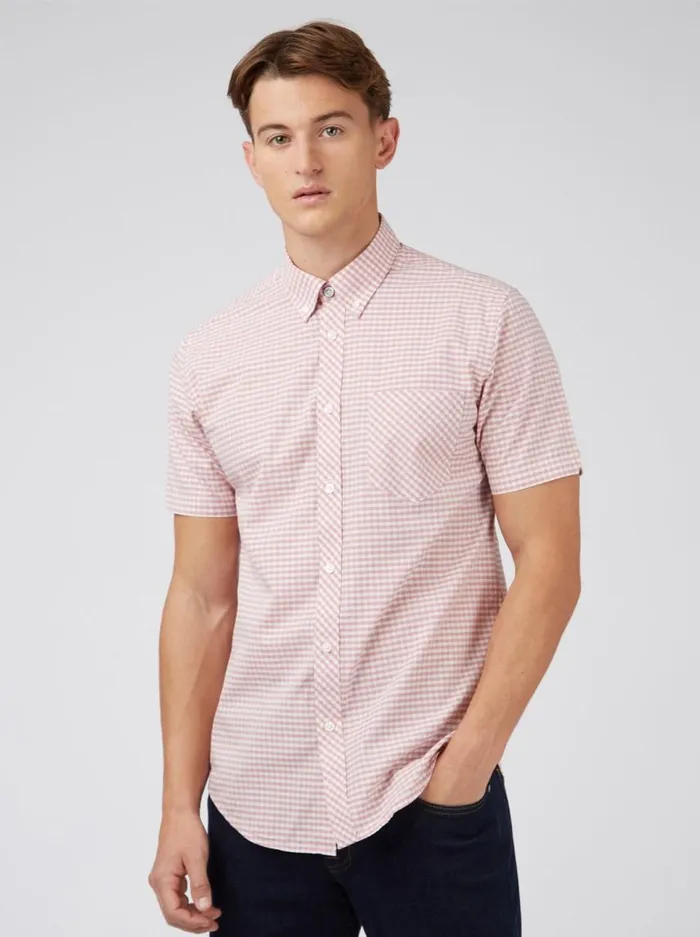 Men Ben Sherman Heritage Check Shirts Signature Gingham ShortSleeve Shirt 8211 Raspberry Men Ben Sherman Heritage Check Shirts Signature Gingham ShortSleeve Shirt 8211 Raspberry