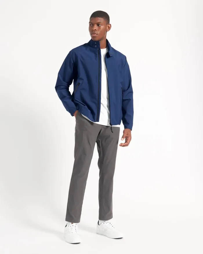 Men Ben Sherman Jackets and Outerwear Waterproof Harrington Jacket 8211 Marine