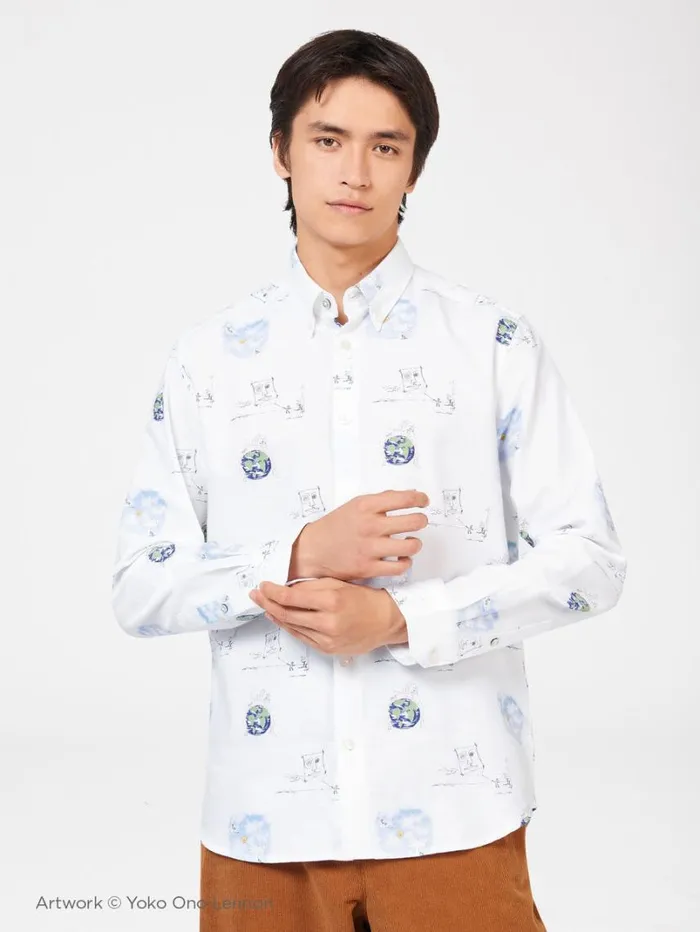 Men Ben Sherman Long Sleeve Shirts Lennon Sketches Print Shirt Men Ben Sherman Long Sleeve Shirts Lennon Sketches Print Shirt