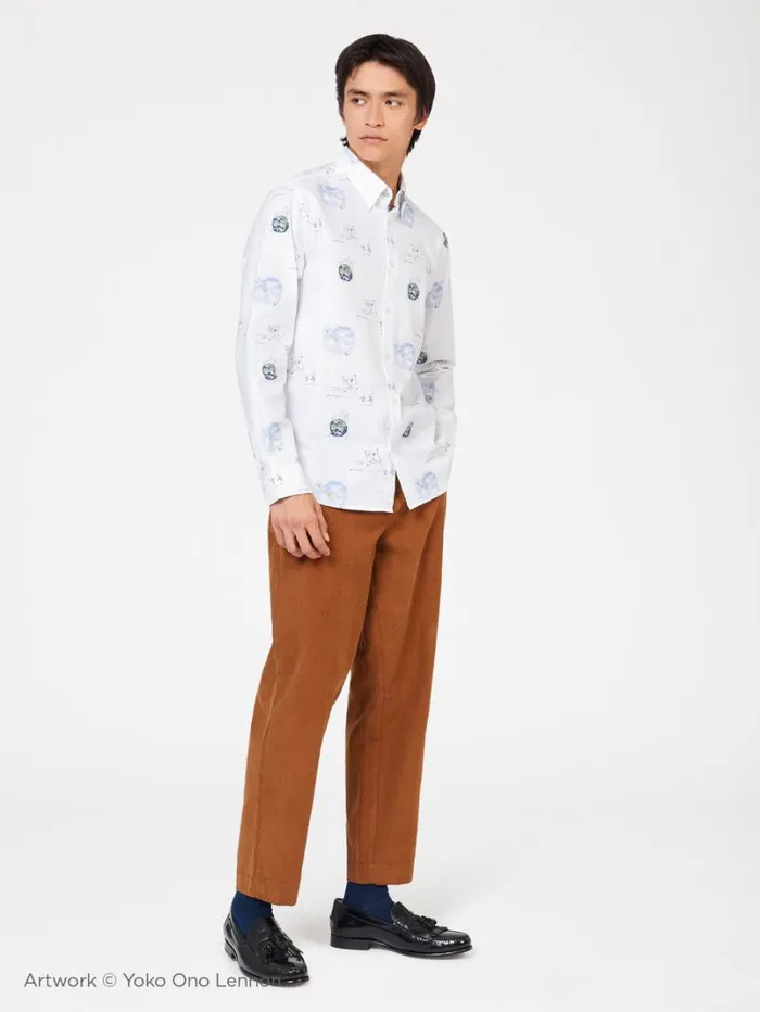 Men Ben Sherman Long Sleeve Shirts Lennon Sketches Print Shirt Men Ben Sherman Long Sleeve Shirts Lennon Sketches Print Shirt