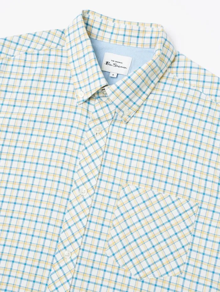 Men Ben Sherman Oxford Shirts Oxford Overcheck ShortSleeve Shirt 8211 Butterscotch Men Ben Sherman Oxford Shirts Oxford Overcheck ShortSleeve Shirt 8211 Butterscotch