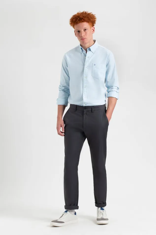 Men Ben Sherman Pants and Chinos Everyday Slim Fit Chino Pant 8211 Charcoal